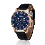 2016 Men Watches Fashion Casual Mens Watches Analog PU Leather Quartz-Watch Clock Male Wristwatches Relogio Masculino #