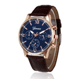 2016 Men Watches Fashion Casual Mens Watches Analog PU Leather Quartz-Watch Clock Male Wristwatches Relogio Masculino #
