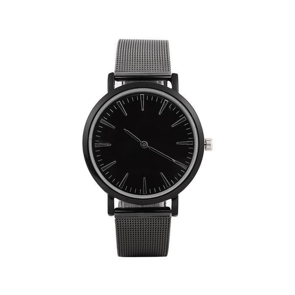 Quartz Slim with Watch Design Simple Mesh Wrist Men Steel Stainless Band Watches